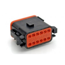 AT06-12SB - 12 Contact Male Plug - Black