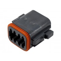 DT06-8SB - Black 8 Pin Plug